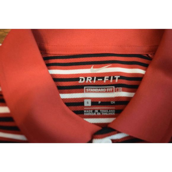 NEW Men's Small NIKE Golf Polo Dri Fit Shirt Tee/Top Red/Black/White BV0367-609 - Picture 2 of 3